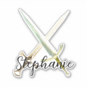 ロングソードヘパーソナライズされたマ シール (正面)