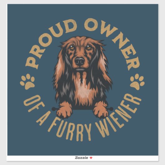 ロングソールドダシュント犬カスタムのカットビニールのシール シール (シート)