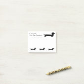 ロングダシュントおもしろいスケッチ ポストイット (デスク上)