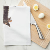 ロングダックスシャンドカウボーイ キッチンタオル (四つ折り)