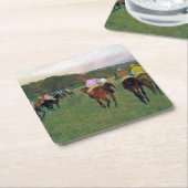 ロングチャンプレースホース、エドガー・デガス スクエアペーパーコースター (アングル)