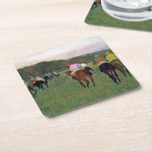 ロングチャンプレースホース、エドガー・デガス スクエアペーパーコースター (アングル)