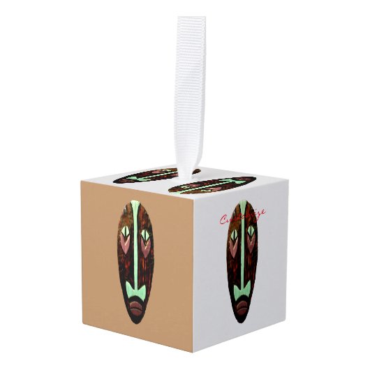 ロングティキマスクサンダー_コーブ キューブオーナメント (正面アングル)