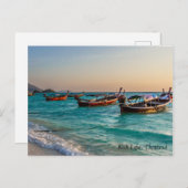 ロングテールボートKoh Lipe，タイ シーズンポストカード (正面/裏面)