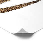 ロングテール・パンゴリン漫画イラストレーション ポスター (角)