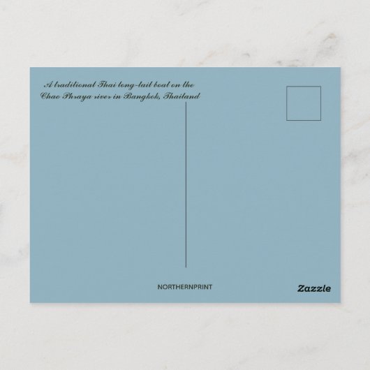 ロングテール・ボートinバンコク・タイ ポストカード (裏面)