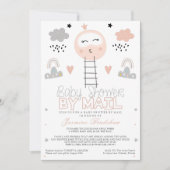 ロングディスタンスベイビーシャワーパスウェイトゥザムーン 招待状 (正面)
