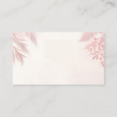 ロングトゥルレガルグラム赤面ピンクブライダルシャワー エンクロージャーカード (裏面)