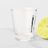 ロングトールエイブラハムリンカーン引用文またはテキスト ショットグラス (左)