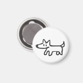 ロングドッグ磁石 マグネット (正面/裏面)