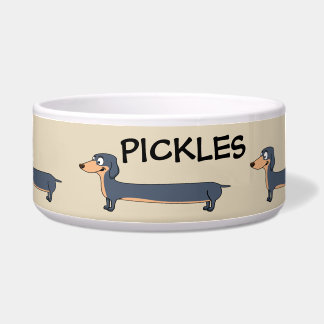 ロングドッグ - ダックスフンド セラミック ペット ボウル