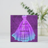 ロングドレス甘い16 (紫) 招待状 (スタンド正面)
