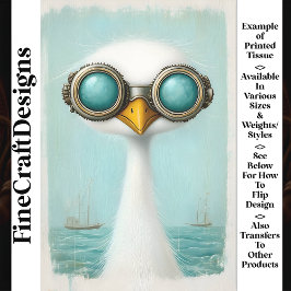 ロングネックお洒落バードアンドツーボートBS6デコページ 薄葉紙