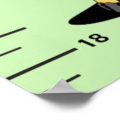 ロングネックキリン成長図お子様の名前を追加 ポスター (角)