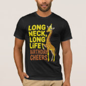 ロングネック 誕生日 キリンTシャツ Tシャツ (正面)