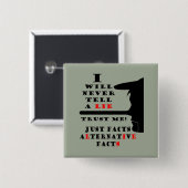 ロングノーズ代替ファクトは決してSqボタン 缶バッジ (正面&裏面)