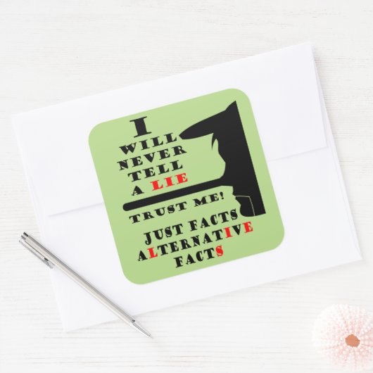 ロングノーズ代替ファクトSqステッカー スクエアシール (封筒)