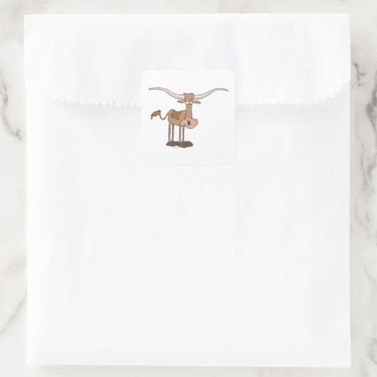 ロングハ間抜けウのキャラクター スクエアシール (バッグ)