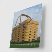 ロングバーガーバスケットウォールクロック スクエア壁時計 (傾斜)