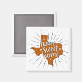 ロングバーンドオレンジホームスウィートホームテキサス州 マグネット (正面/裏面)