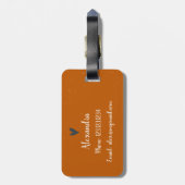 ロングバーンドオレンジホームスウィートホームテキサス州 ラゲッジタグ (裏面縦)