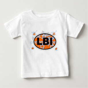 ロングビーチの島のヨーロッパの楕円形の設計 ベビーTシャツ
