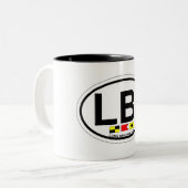 ロングビーチの島 ツートーンマグカップ (正面左)