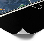 ロングビーチアイランドニュージャージー衛星ポスターマップ ポスター (角)