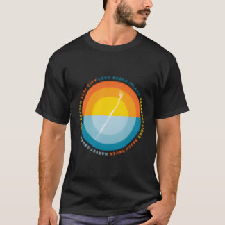 ロングビーチアイランドルビバーネガットライトビーチヘブン Tシャツ