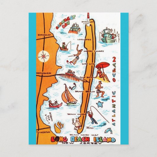 ロングビーチアイランド ニュージャージー州 ポストカード (正面)