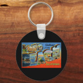 ロングビーチカリフォルニアからの挨拶 キーホルダー (正面)