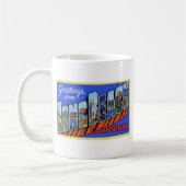 ロングビーチカリフォルニアからの挨拶 コーヒーマグカップ (左)