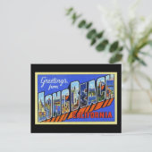 ロングビーチカリフォルニアからの挨拶 ポストカード (スタンド正面)