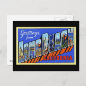 ロングビーチカリフォルニアからの挨拶 ポストカード (正面/裏面)