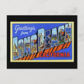 ロングビーチカリフォルニアからの挨拶 ポストカード (正面)