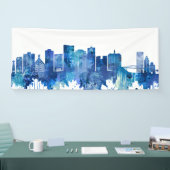 ロングビーチカリフォルニアスカイラインブルー 横断幕 (トレードショー)