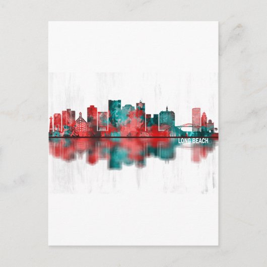ロングビーチカリフォルニアスカイライン シーズンポストカード (正面)