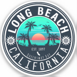 ロングビーチカリフォルニアトロピカルサンセットサミナリー70s シール
