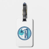 ロングビーチカリフォルニアパームツリーバード ラゲッジタグ (裏面縦)