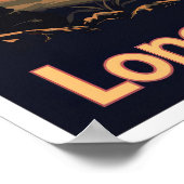 ロングビーチカリフォルニアヴィンテージトラベルイラストレーション ポスター (角)