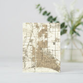 ロングビーチカリフォルニアヴィンテージマップ ポストカード (スタンド正面)