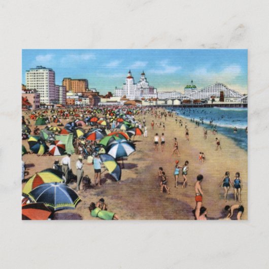 ロングビーチカリフォルニアヴィンテージ ポストカード (正面)
