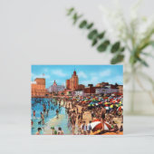 ロングビーチカリフォルニアヴィンテージ ポストカード (スタンド正面)