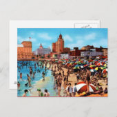 ロングビーチカリフォルニアヴィンテージ ポストカード (正面/裏面)