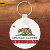 ロングビーチカリフォルニア州旗 キーホルダー (正面)