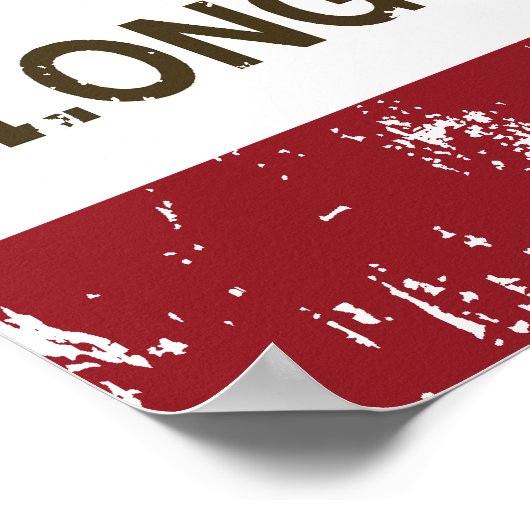 ロングビーチカリフォルニア州旗 ポスター (角)