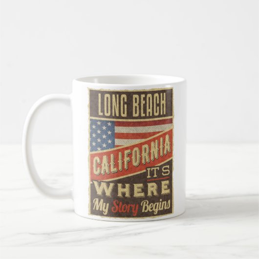 ロングビーチカリフォルニア コーヒーマグカップ (左)