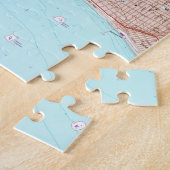 ロングビーチカリフォルニア(1964年)のヴィンテージの地図 ジグソーパズル (側面)