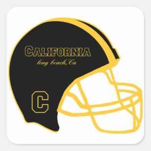 ロングビーチカリフォルニアCAバスケットボールロゴ スクエアシール