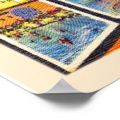 ロングビーチカリフォルニアCAラージレター葉書 ポスター (角)